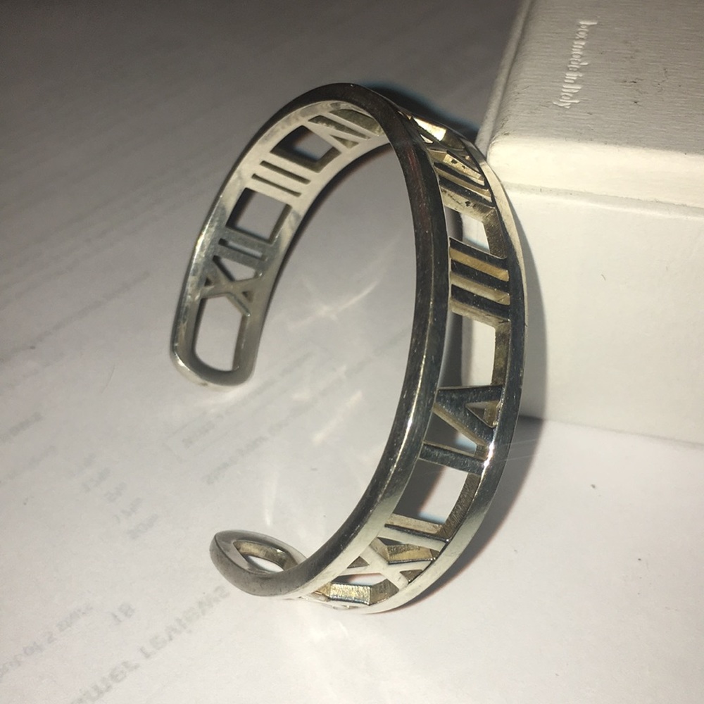 Tiffanys&Co silver Roman numeral unisex cuff